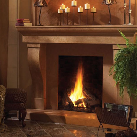 1147.599 Cast stone fireplace mantel