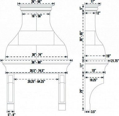 Spec sheet KH.2010 stone range hood