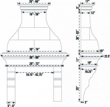 Spec sheet KH.2016 stone range hood