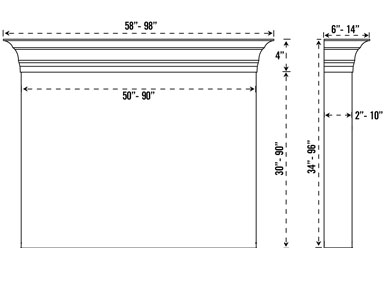 CAPRI stone fireplace mantel spec sheet