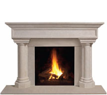 1111.555 stone fireplace mantle surround in Chicago