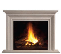 1114S stone fireplace mantle surround in Chicago