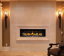 1116 stone fireplace mantle surround in Chicago