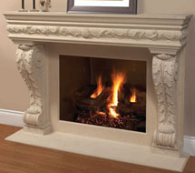 1136.11.545 stone fireplace mantle surround in Chicago