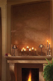 Cortessa stone fireplace overmantle surround in Chicago